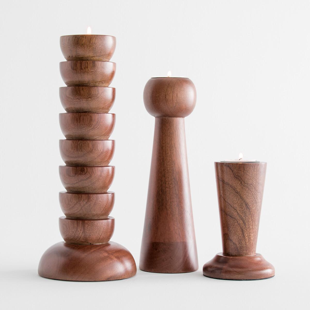 AM.PM  Set de 3 bougeoirs en bois 