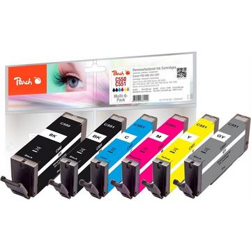 Canon PGI-550/CLI-551,Multi-6-Pack 1x13, 5x8.5 ml,320, 505, 470, 500S.