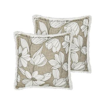 Lot de 2 coussins en Coton Traditionnel CYANOTIS