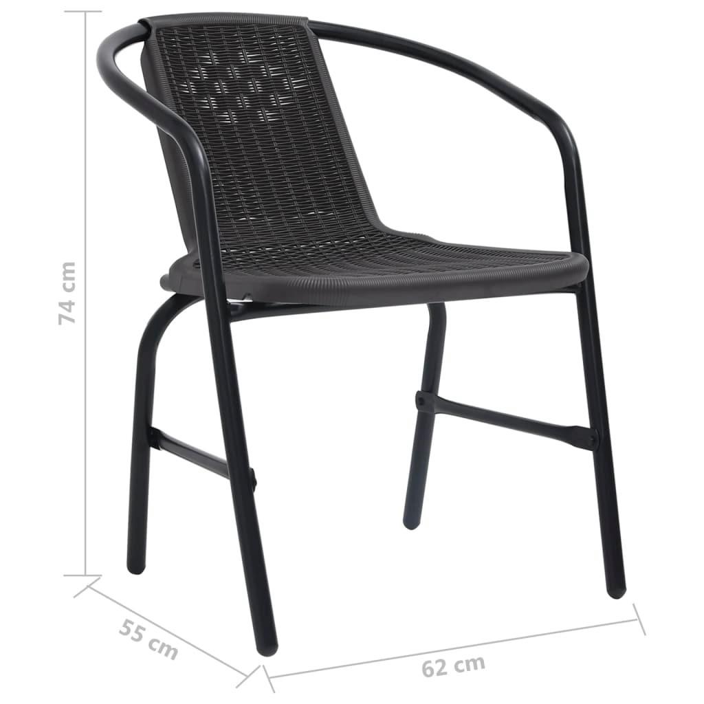 VidaXL Chaise de jardin acier  