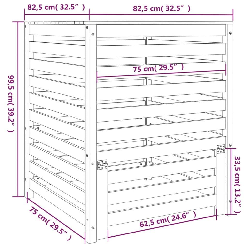 VidaXL  Composteur bois de pin 