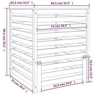 VidaXL  Composteur bois de pin 