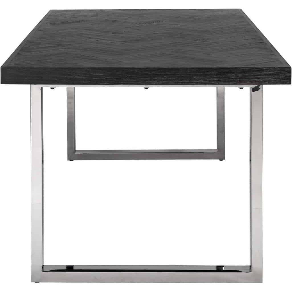 mutoni Table à manger Blackbone noir argent 220  