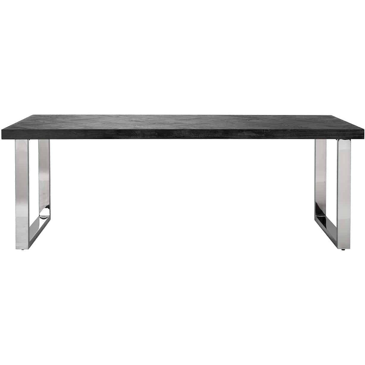 mutoni Table à manger Blackbone noir argent 220  