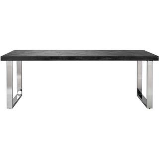 mutoni Table à manger Blackbone noir argent 220  