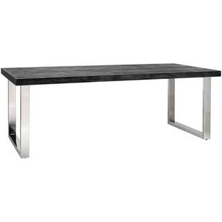 mutoni Table à manger Blackbone noir argent 220  