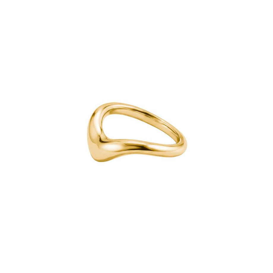 Bague Plaquée  au Design Courbé et Fluide