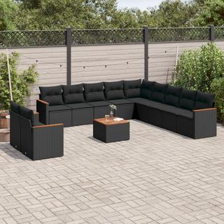 VidaXL Ensemble de canapés de jardin rotin synthétique  