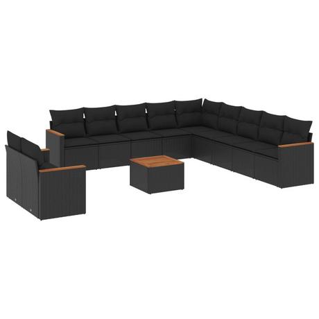 VidaXL set divano da giardino Polirattan  