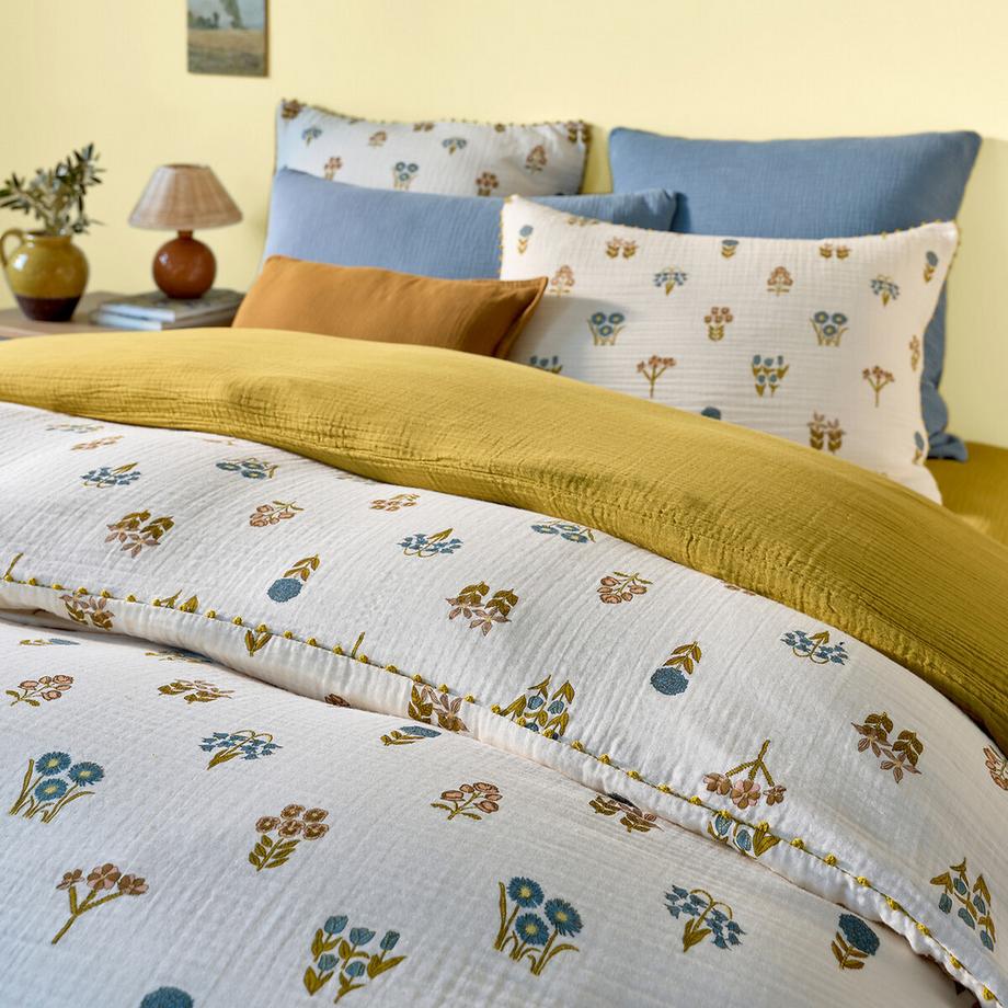 La Redoute Intérieurs Ellin Housse de Couette Fleurie en Gaze de Coton  