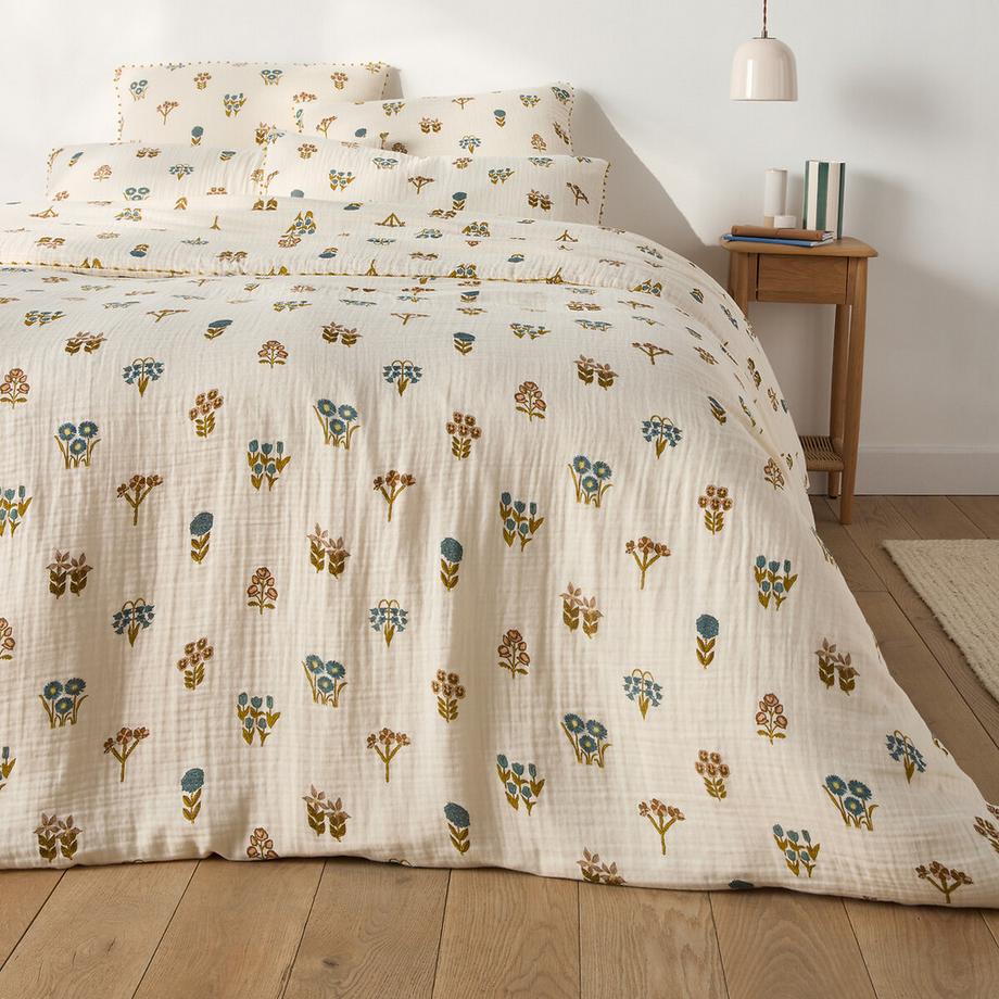 La Redoute Intérieurs Ellin Housse de Couette Fleurie en Gaze de Coton  