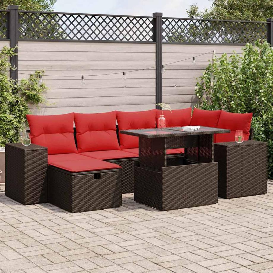 VidaXL set divano da giardino Polirattan  