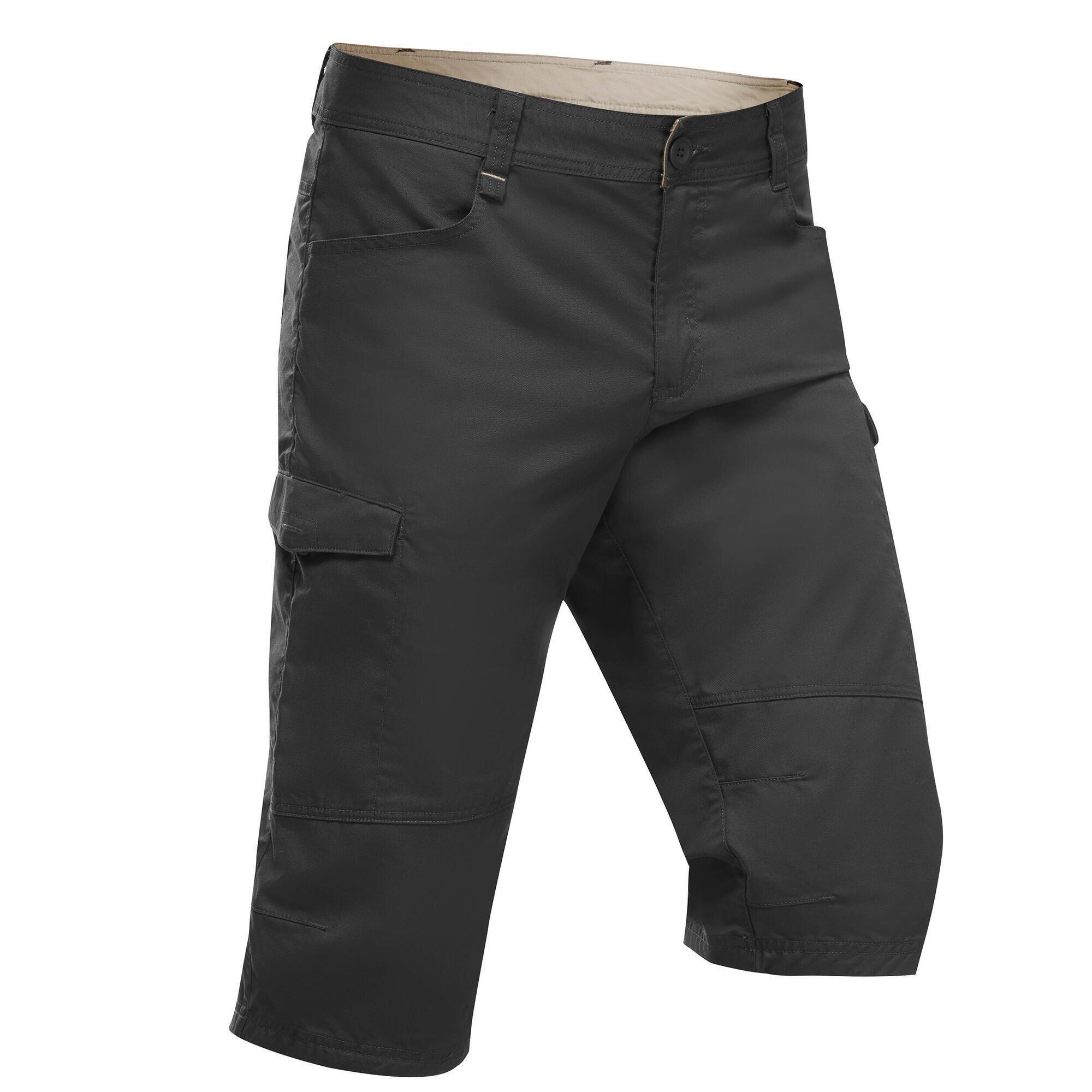 Image of QUECHUA Bermudashorts Naturwandern NH500 Herren dunkelgrau - S