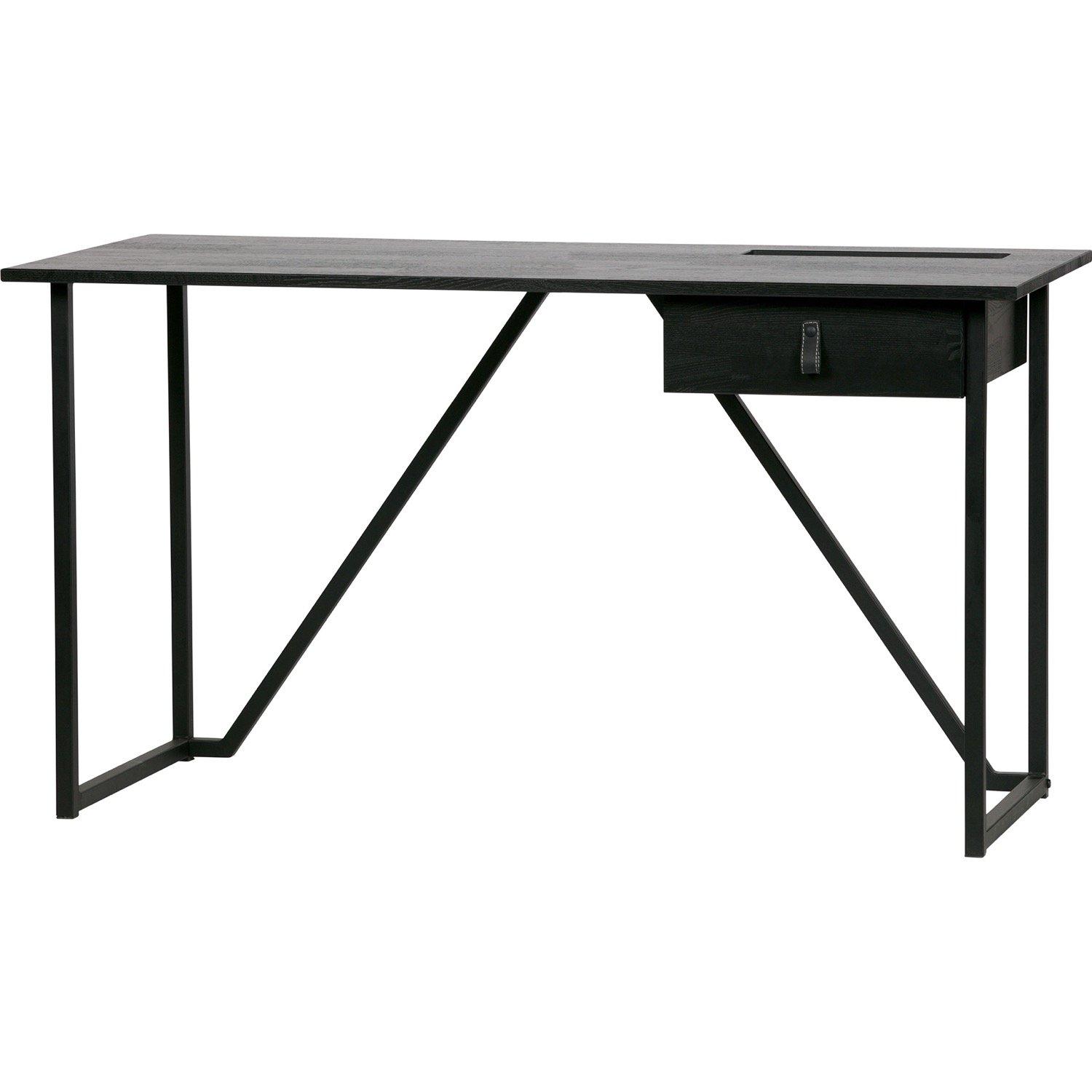 mutoni Bureau Julius frêne noir 126x53  