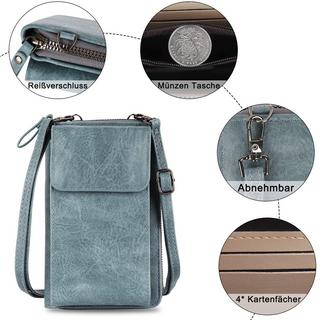 Only-bags.store Handytasche mit Portemonnaie, zum Umhängen, einfarbige Handy-Brieftasche Handytasche mit Portemonnaie, zum Umhängen, einfarbige Handy-Brieftasche 