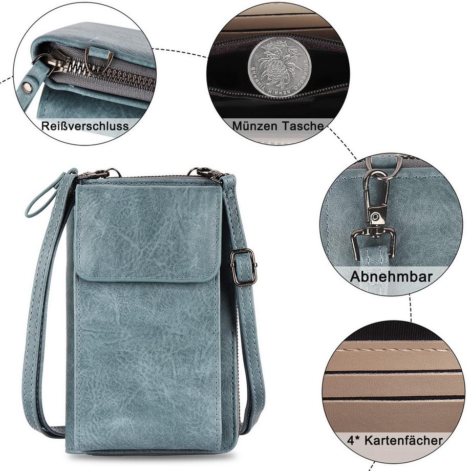 Only-bags.store Einfarbige Umhänge Handy Brieftasche  