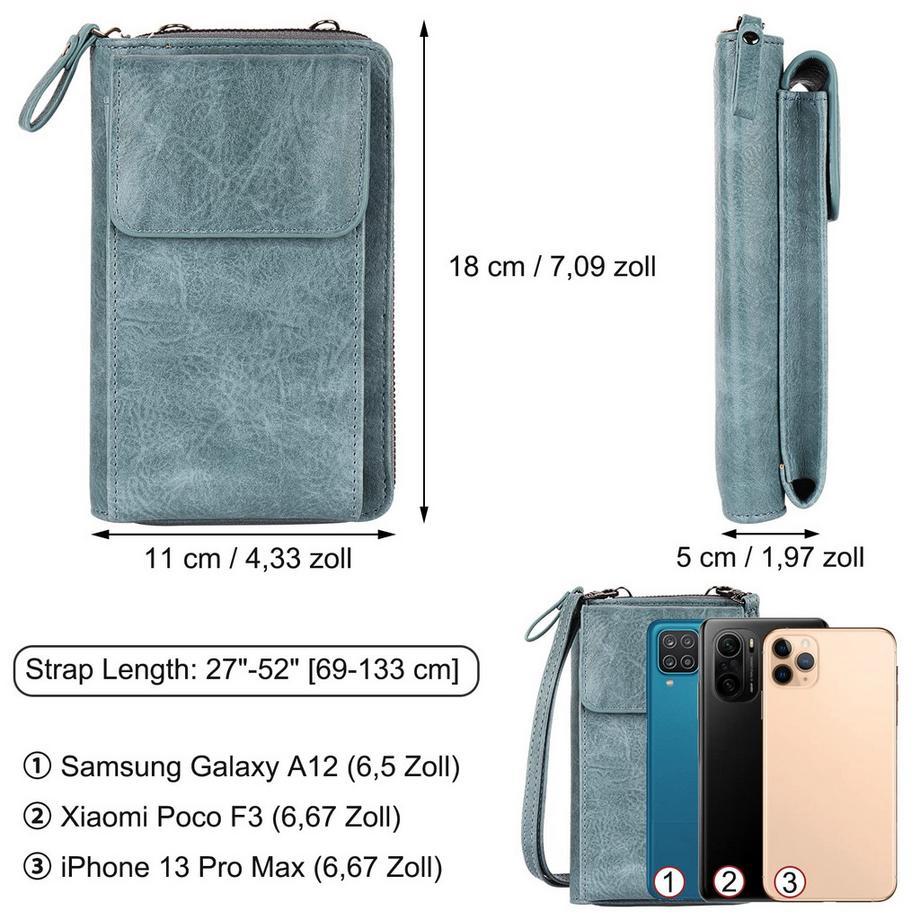 Only-bags.store Einfarbige Umhänge Handy Brieftasche  