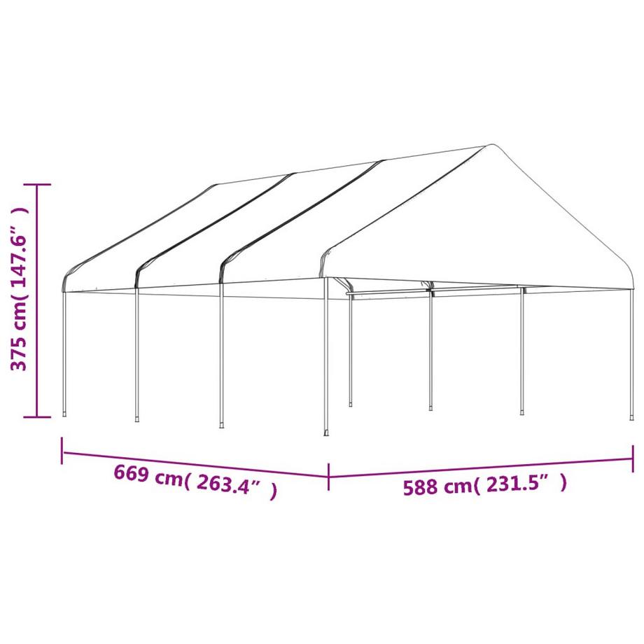VidaXL gazebo Polietilene  