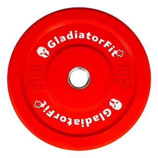 GladiatorFit  Olympische Scheibe gummifarbig "Bumper Plate" Ø 51mm 