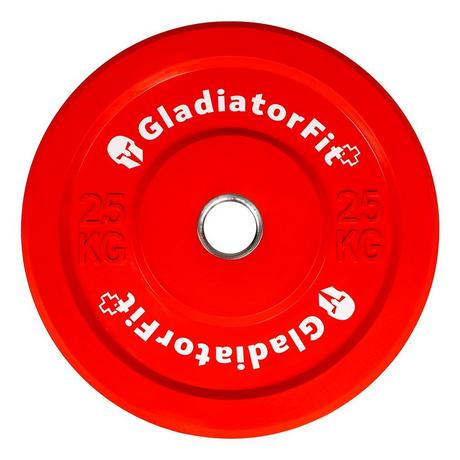 GladiatorFit  Olympische Scheibe gummifarbig "Bumper Plate" Ø 51mm 