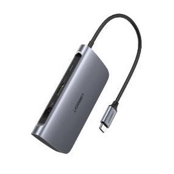 50852 station d'accueil USB 3.2 Gen 1 (3.1 Gen 1) Type-C Noir, Argent