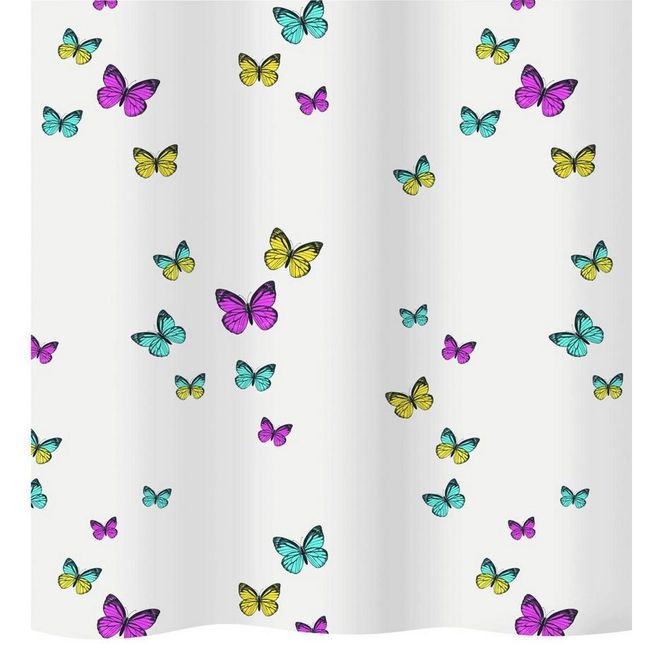 Tenda da doccia tessile Papillon