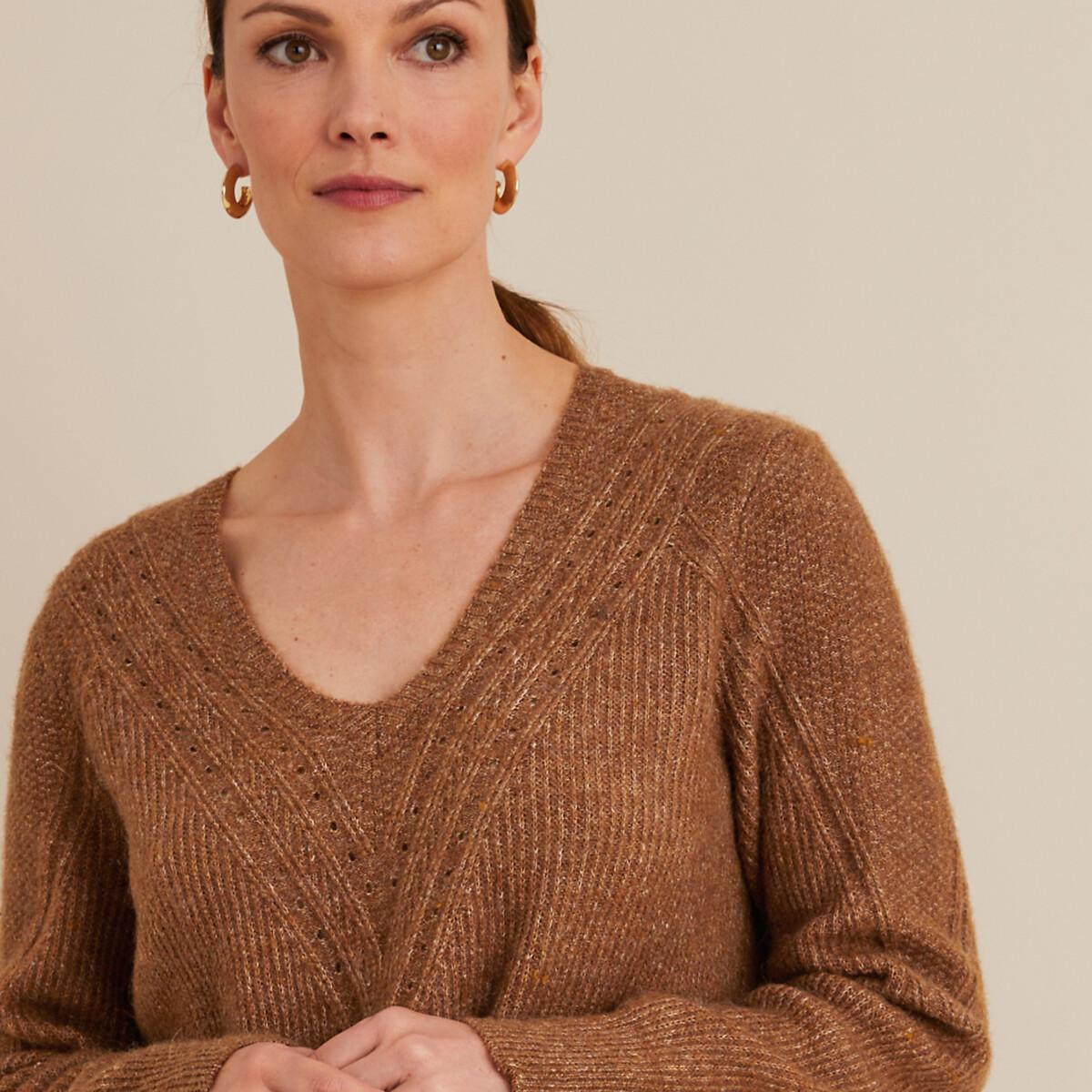 La Redoute Collections  Feinstrickpullover mit V-Ausschnitt 