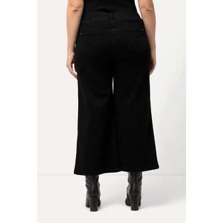 Ulla Popken  Jupe-culotte en jean Mary, longueur au mollet, coupe large, stretch 