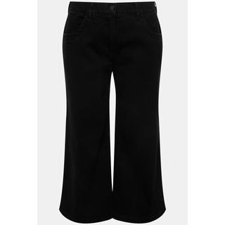 Ulla Popken  Jupe-culotte en jean Mary, longueur au mollet, coupe large, stretch 