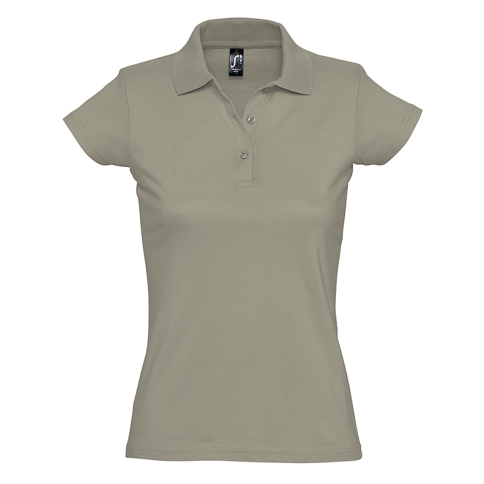 Image of Prescott Jersey Poloshirt, Kurzarm Damen Khaki L
