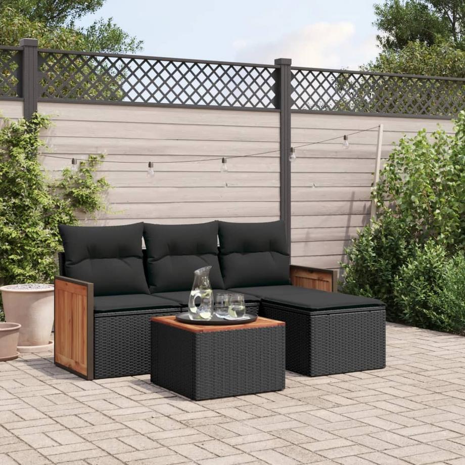 VidaXL Ensemble de canapés de jardin rotin synthétique  