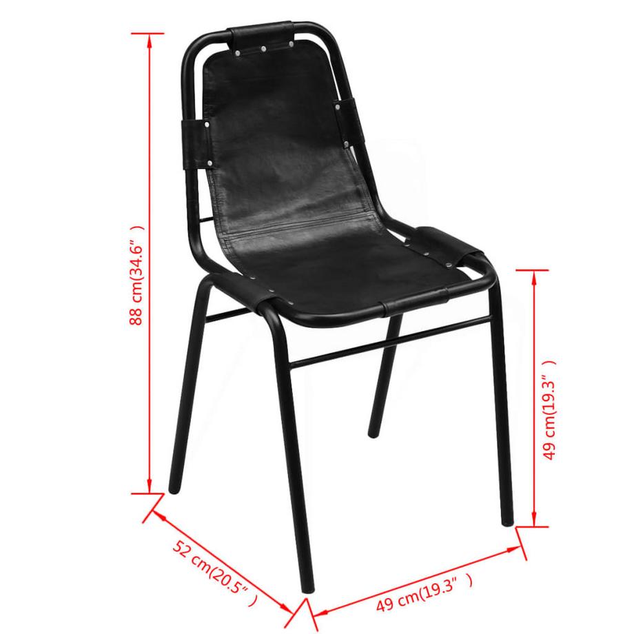 VidaXL sedia da pranzo Pelle  