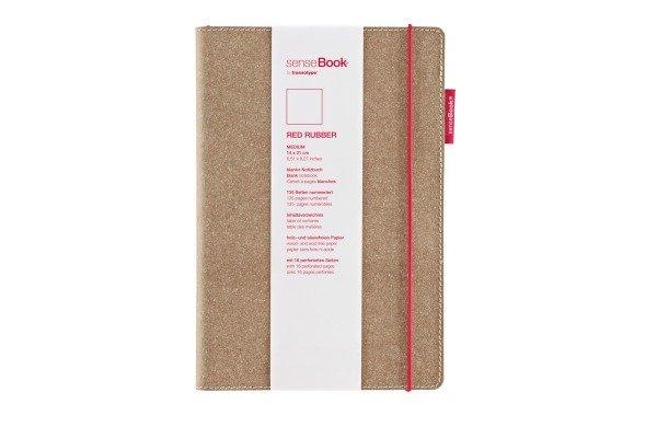 TRANSOTYPE TRANSOTYPE senseBook RED RUBBER A5 75020501 liniert, M, 135 Seiten beige  