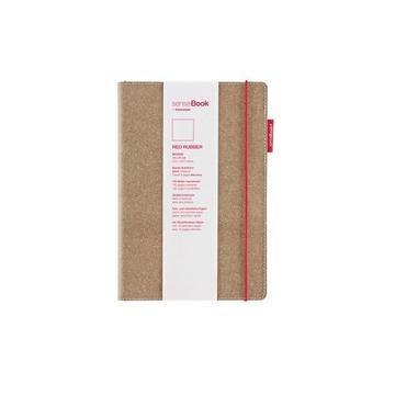 TRANSOTYPE senseBook RED RUBBER A5 75020501 liniert, M, 135 Seiten beige