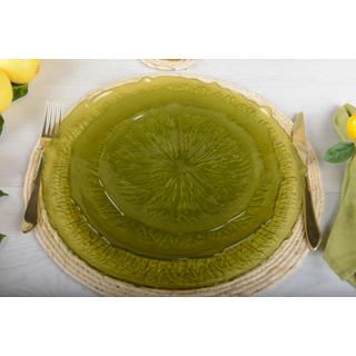 Aulica ASSIETTE A DESSERT VERTE 21CM - CITRON PAR BOITE DE - 6  