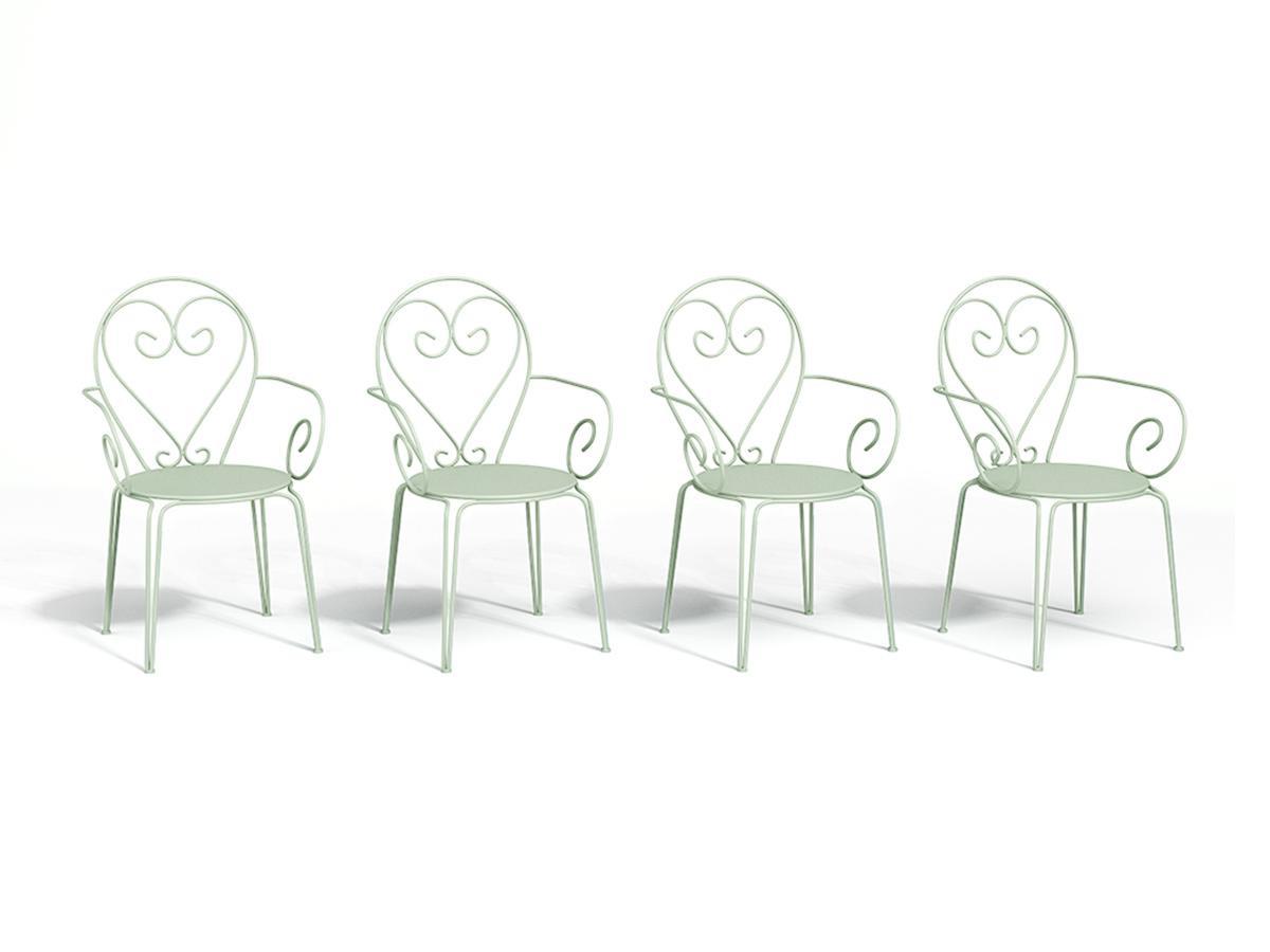 Image of Gartensessel 4erSet Metall in Eisenoptik GUERMANTES Gartensessel 4erSet Metall in Eisenoptik GUERMANTES