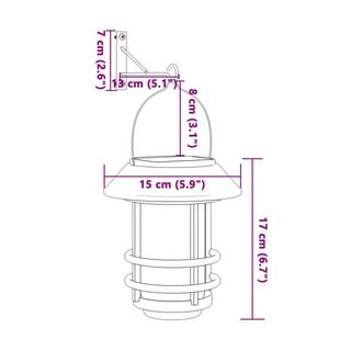 VidaXL Solar-außenwandleuchte metall  