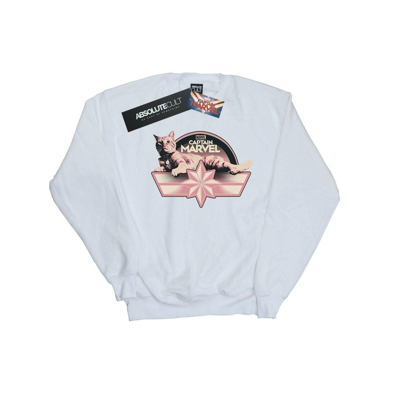 Image of Captain Chillin Goose Sweatshirt Unisex Weiss 128