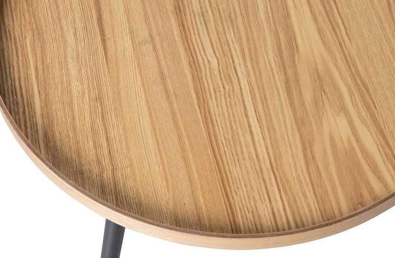 mutoni Table d'appoint Mesa Natural rond 78x78  