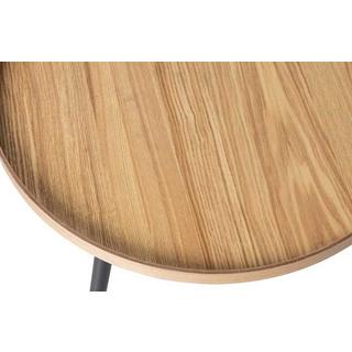 mutoni Table d'appoint Mesa Natural rond 78x78  