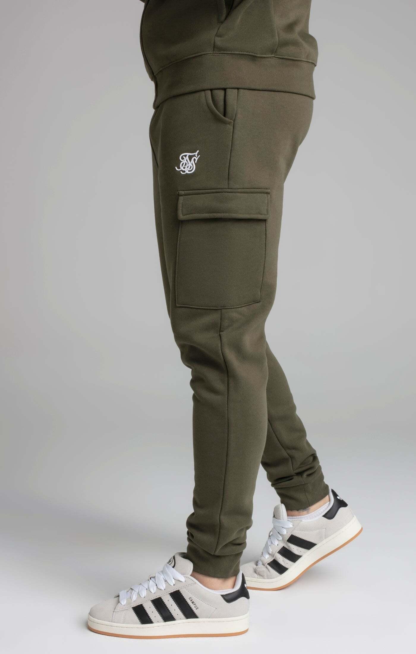 Sik Silk  Sweatpants Khaki Essential Cargo Jogger 