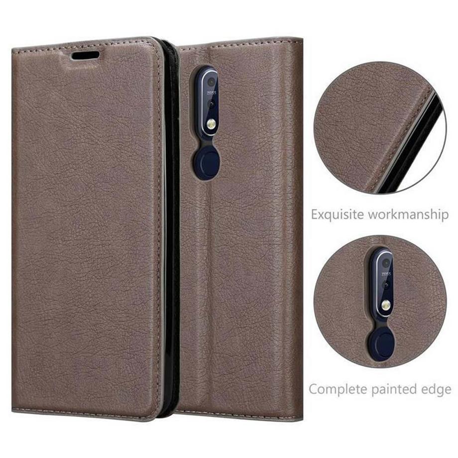 Cadorabo  Hülle für Nokia 7,1 Magnetverschluss, Kartenfach 