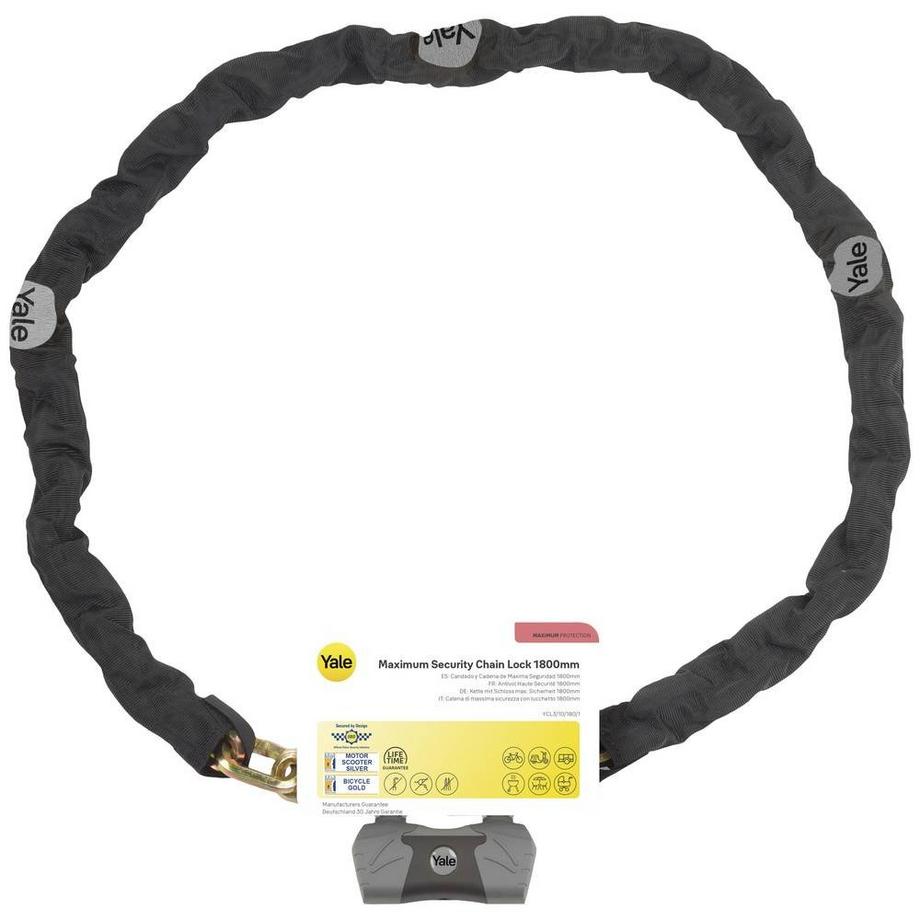 Yale  Kettenschloss 1.8 m Bügelschloss + Stahlkette 