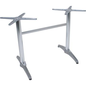 Pied de table de jardin Brenta aluminium argent 102x60