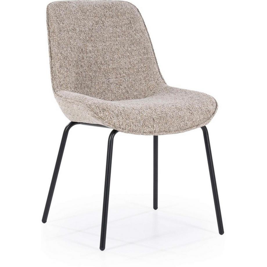 mutoni Chaise de salle à manger Base taupe  
