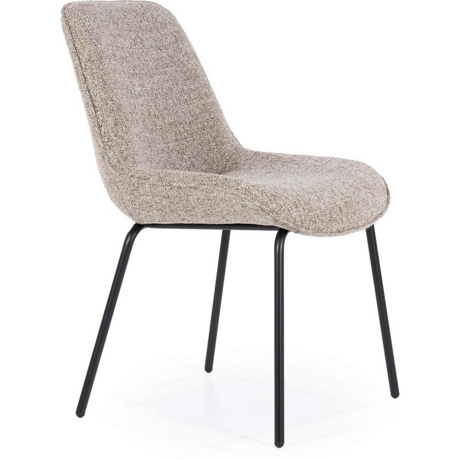mutoni Chaise de salle à manger Base taupe  