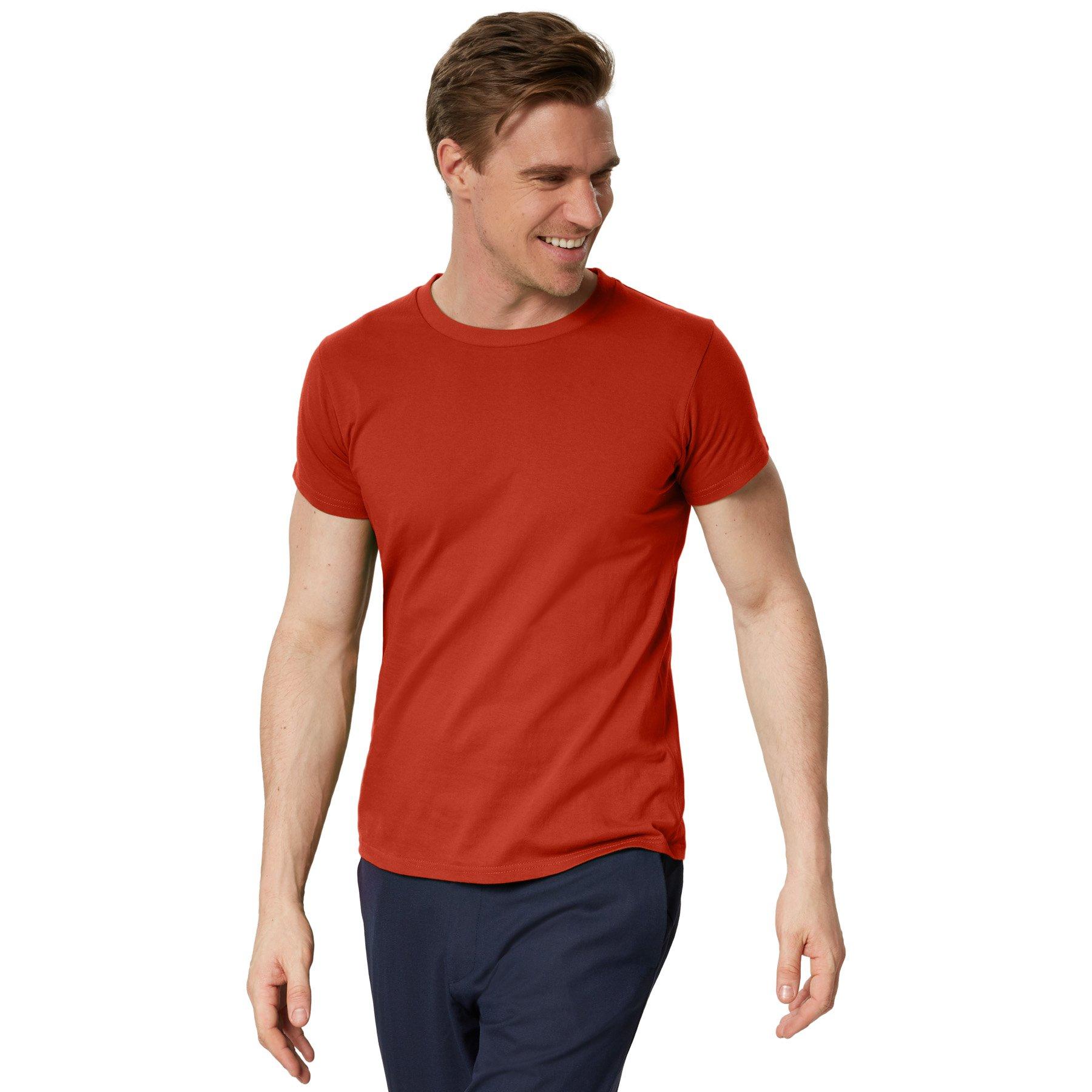 Image of T-shirt Männer Herren Weinrot S