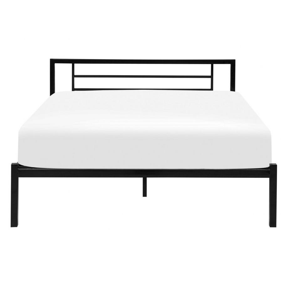 Beliani Lit à lattes en Acier Industriel CUSSET  