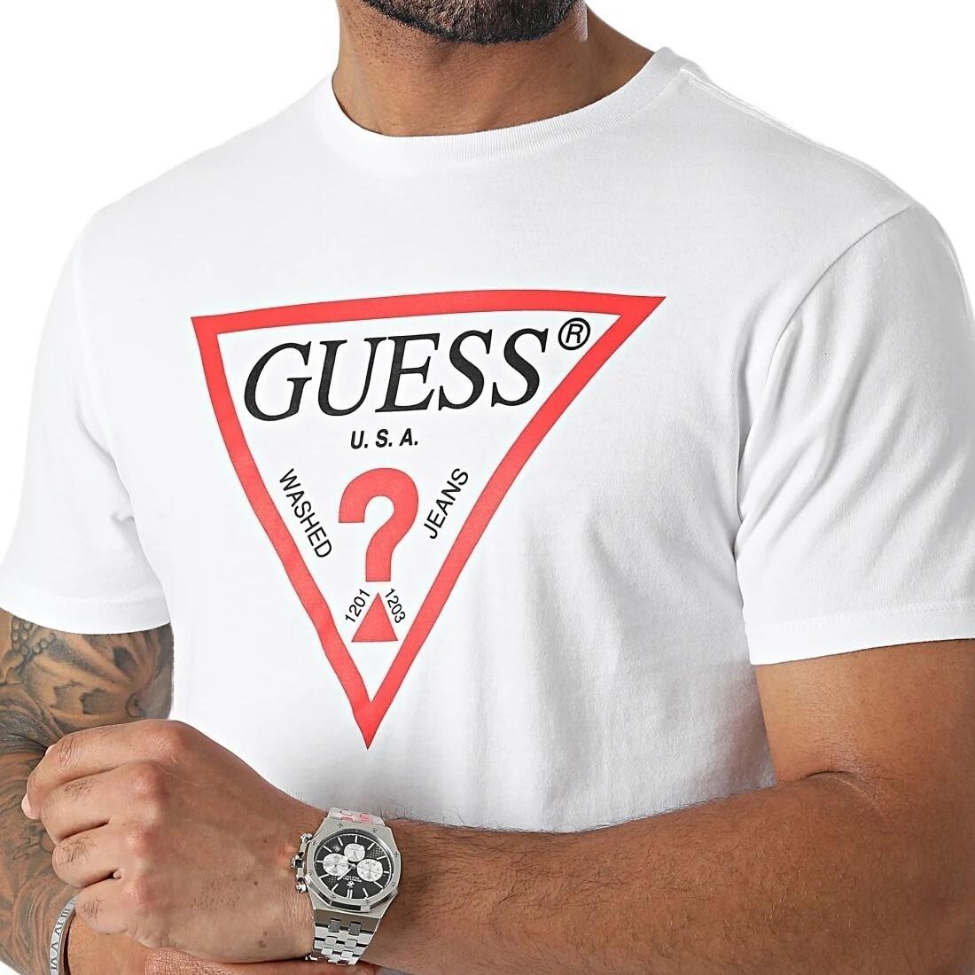 GUESS Basic Classic Triangle Logo T-Shirt  