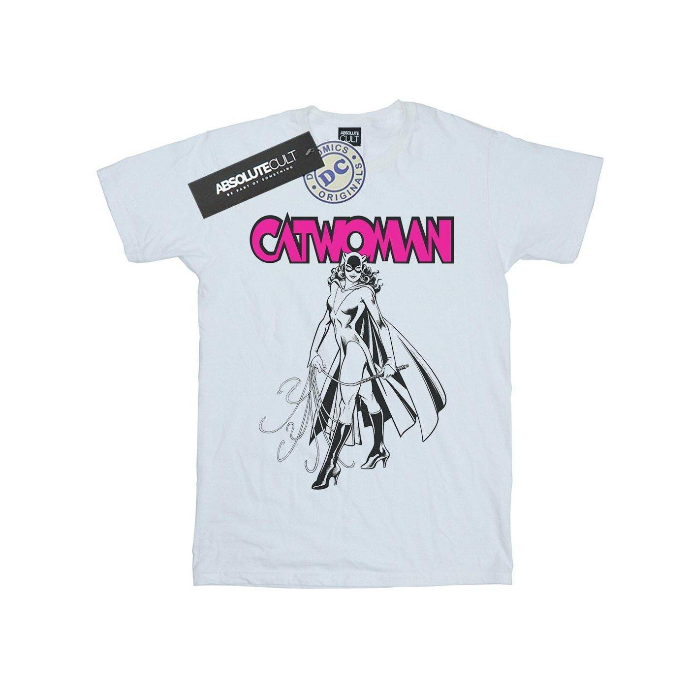 Image of Catwoman Whip Tshirt Mädchen Weiss 128